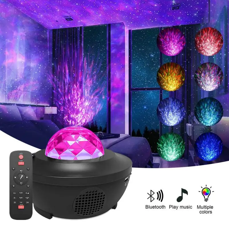 

Kids Valentines Daygift Smart Galaxy Projector Built-in -speaker Colorful Galaxy Night Light Projector Remote Control