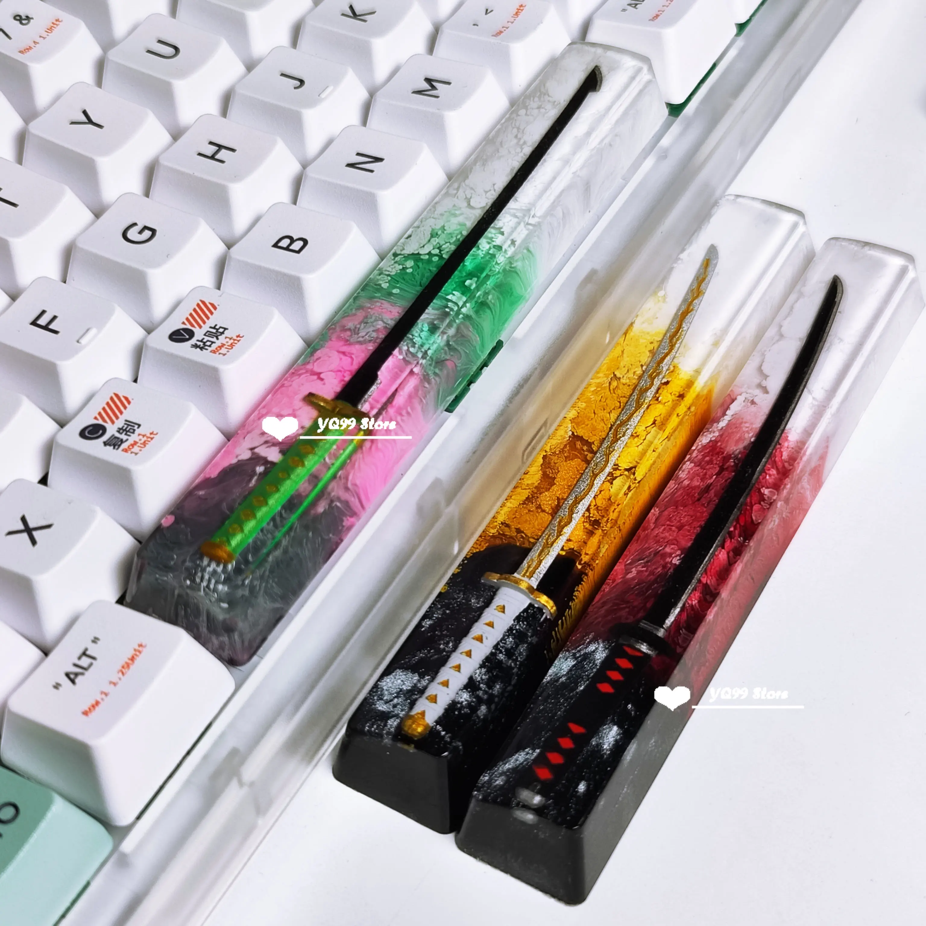 1pc 6.25u Resin Keycap Japan Anime Demon Slayer Artisan Spacebar Keycaps for Cherry Mx Switch Mechanical Gaming Keyboard Keycap