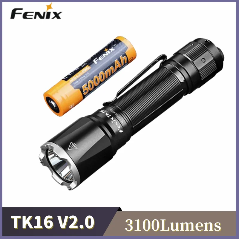 

Fenix TK16 V2.0 Rechargeable Tactical Flashlight 3100Lumens With 18650 5000mAh Battery Waterproof Rescue Searchlight