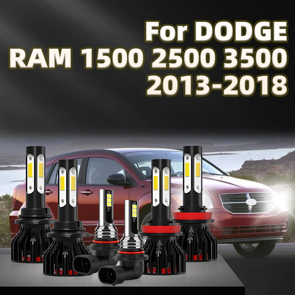 6x 32000LM H11 9005 Headlight LED Bulb Fog Lights 9145 Car Lamp For DODGE RAM 1500 2500 3500 2013 2014 2015 2016 2017 2018