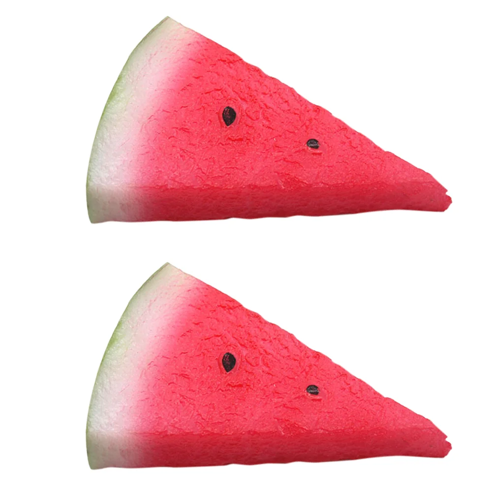 

2 Pcs Simulated Watermelon Simulation Slices Clip Hair Fake Fruits Model Decoration Food Photography Props