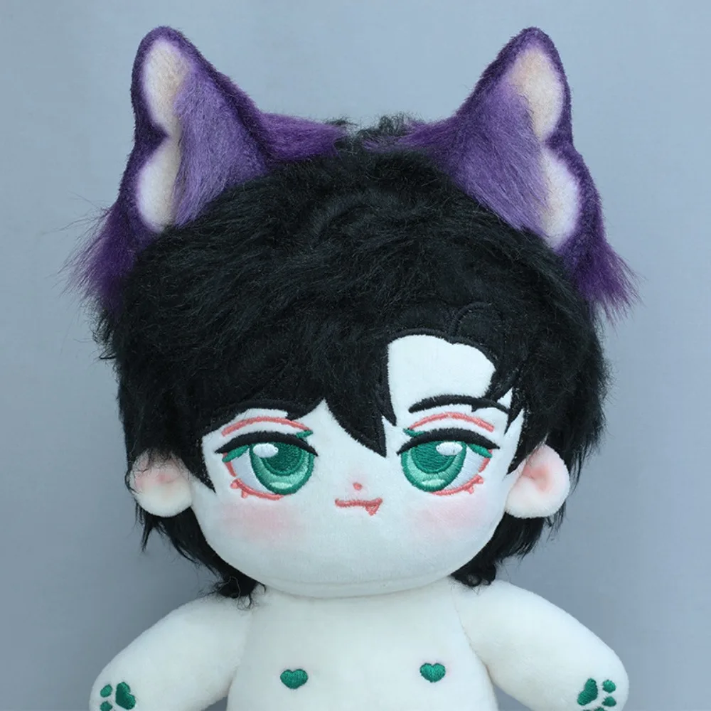 Головной убор 20 см плюшевый головной для куклы кошачьи волчьи уши хвосты идол