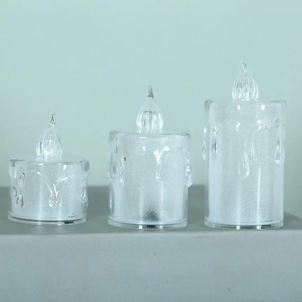 

Crystal Chandelier Set Flameless Led Crystal Candle Lights Decor for Weddings Parties Home Decorative Room Candles