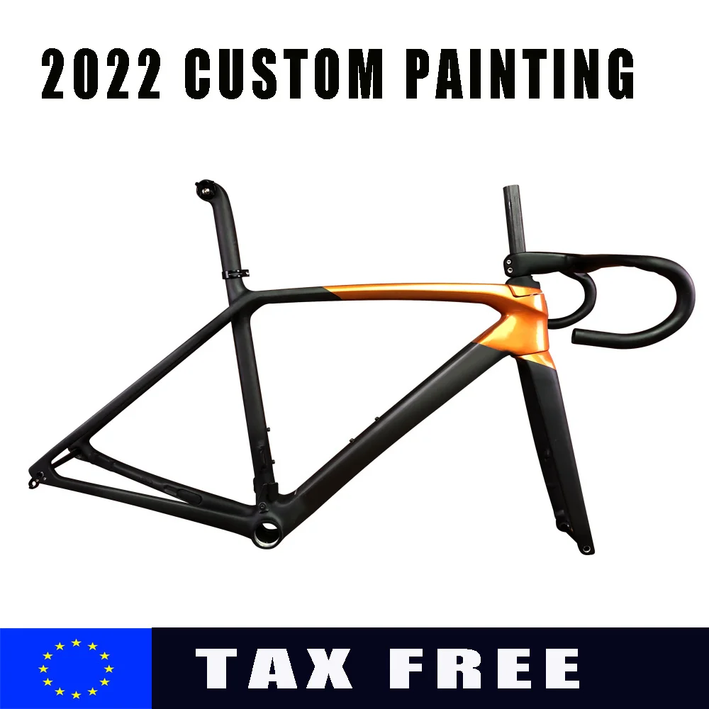 

T1000 SLR Light Weight Carbon Road Bicycle Bike Cycling Racing Frame Disc Brake V Brake Frameset With Handlebar