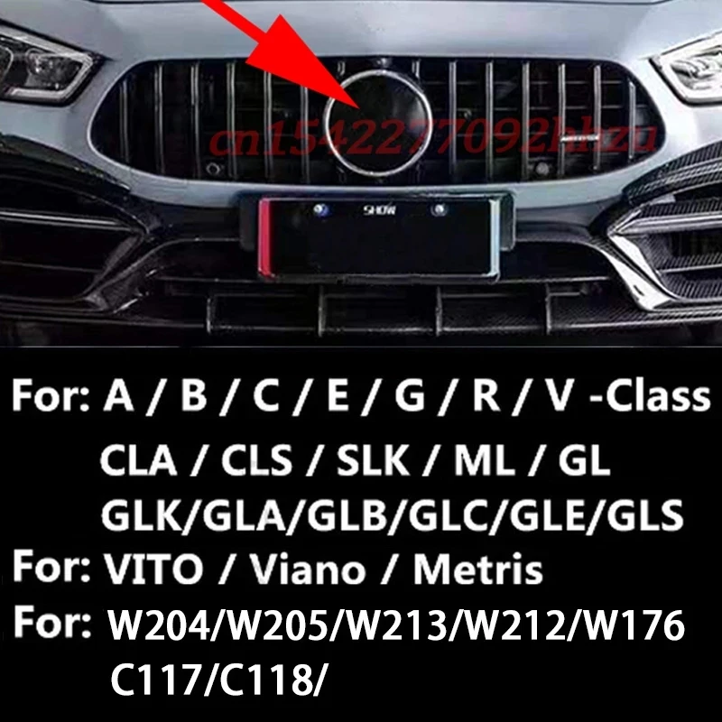 

3D Mirror Grills Badge Front Emblems For W205 W212 W213 W204 Emblem W176 W246 W177 ML W166 W205 CLA C117 GLA A B C E G GLC GLE A