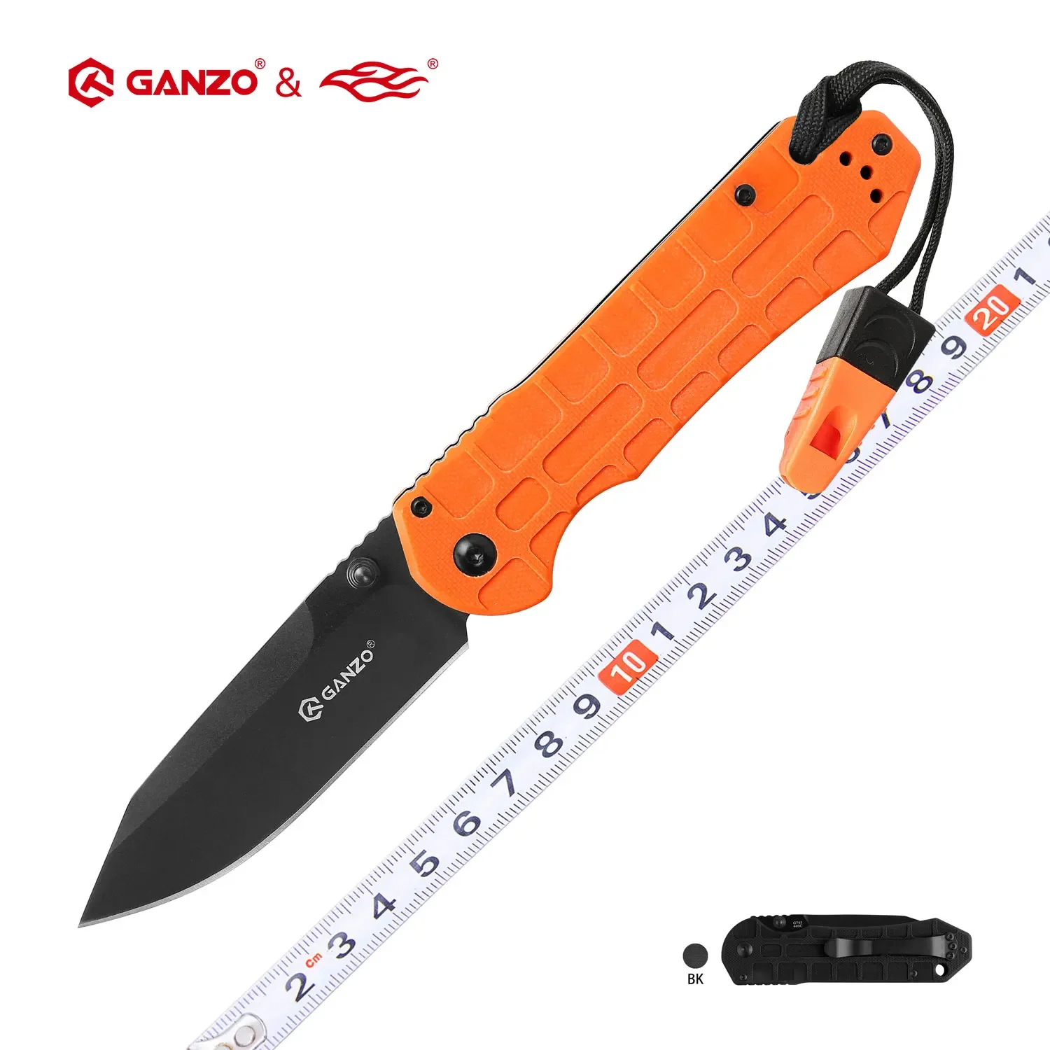 Ganzo G7453P FIREBIRD FBKNIFE 58-60HRC 440C G10 Ручка со свистком Складной нож Инструмент для