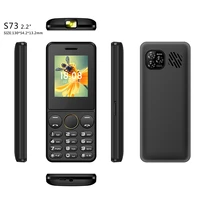2022 s73 mobile phone 2 2inch color screen lcd bluetooth dial 4 standard sim big battery super bright flashlight cellphone