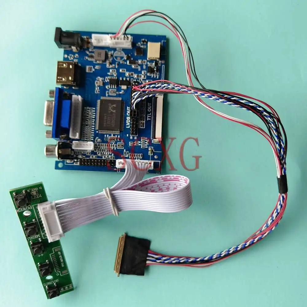 

Драйвер платы контроллера ЖК-экрана для B156XW02 V3, 2AV + VGA + HDMI-совместимый Комплект «сделай сам» 1366*768 для ноутбука LVDS, 40 контактов, 15,6 дюйма