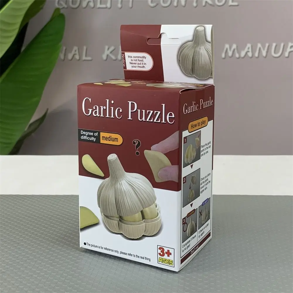 

Sensory Toys Garlic Puzzle Toys Early Educational Cognition Montessori 3D Simulation Garlic Model Kids