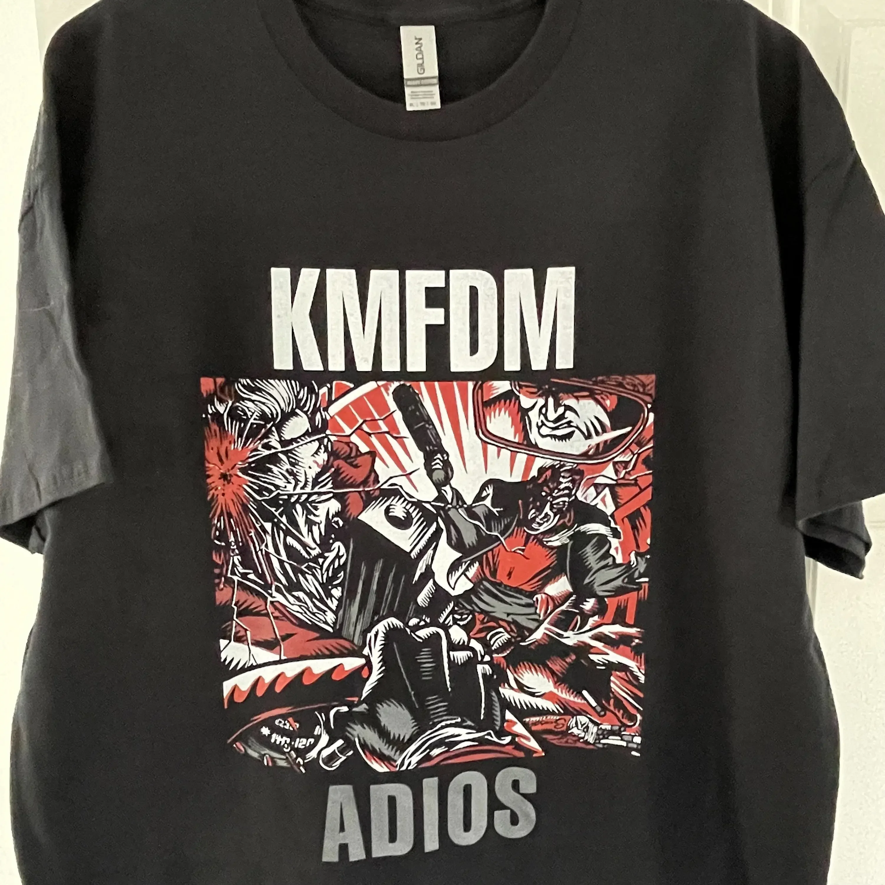Футболка KMFDM ADIOS различные размеры промышленный металл