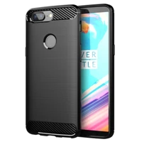 shock absorption phone cover for oneplus 5t silicone case for one plus 5t 15t soft tpu carbon fiber cases coque fundas