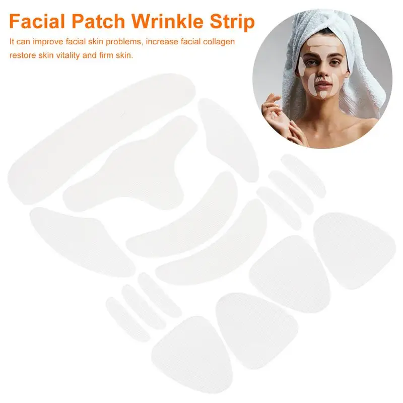 

256PCS Reusable Facial Patch Anti-wrinkle Face Forehead Sticker Cheek Chin Sticker Facial Patches Wrinkle Remover Strips