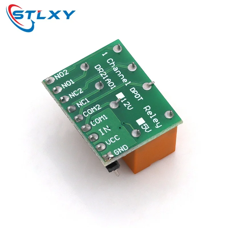 Фото Stlxy mini 1 канал 5 В постоянного тока DPDT релейная плата двухполюсный двухпозиционный модуль переключателя HK19F печатная плата для Arduino raspberry pi №2