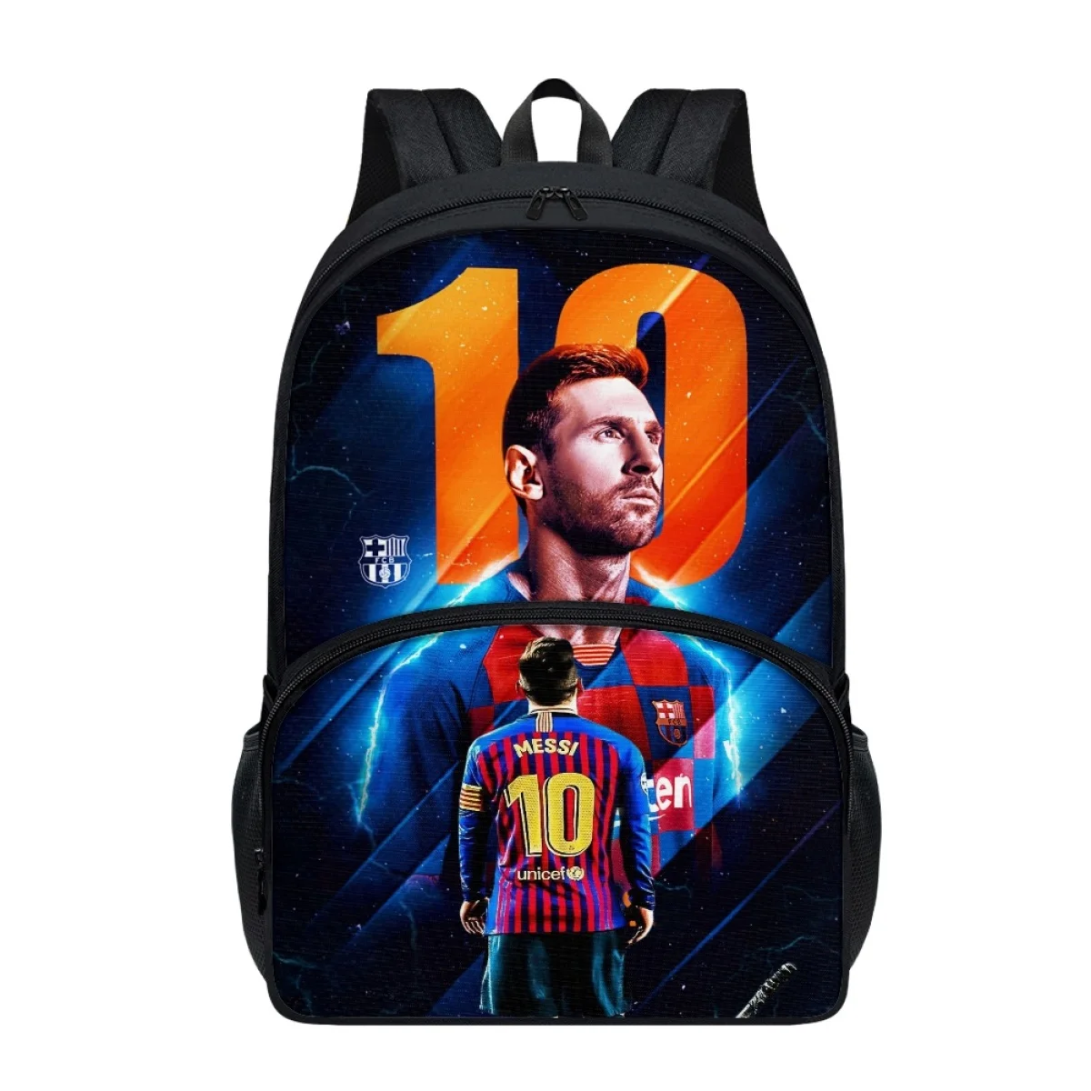 FORUDESIGNS Football Player Print Number 10 Schoolbag Book Bags for Fan Adults Boys Girls Backpacks Children Custom Design Gifts