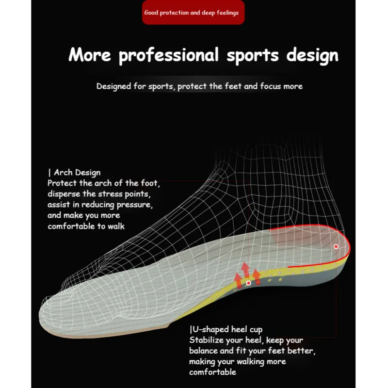Orthopedic Insoles Orthotics Flat Foot Health Sole Pad For Shoes Insert Arch Support Pad For Plantar fasciitis Feet Care Insoles