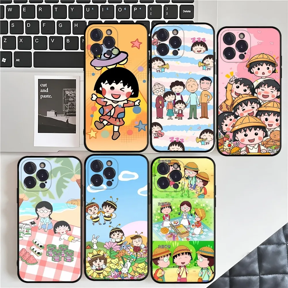 Чехол для телефона с рисунком C-Chibi M-Maruko-Chan iPhone 16 15 14 11 12 13 Mini Pro XS Max чехол 6 7 8 Plus X Funda