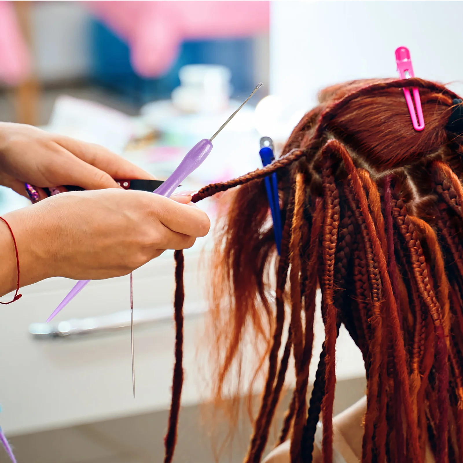 4 шт. инструменты для плетения крючком иглы крючки волос дреды набор инструментов