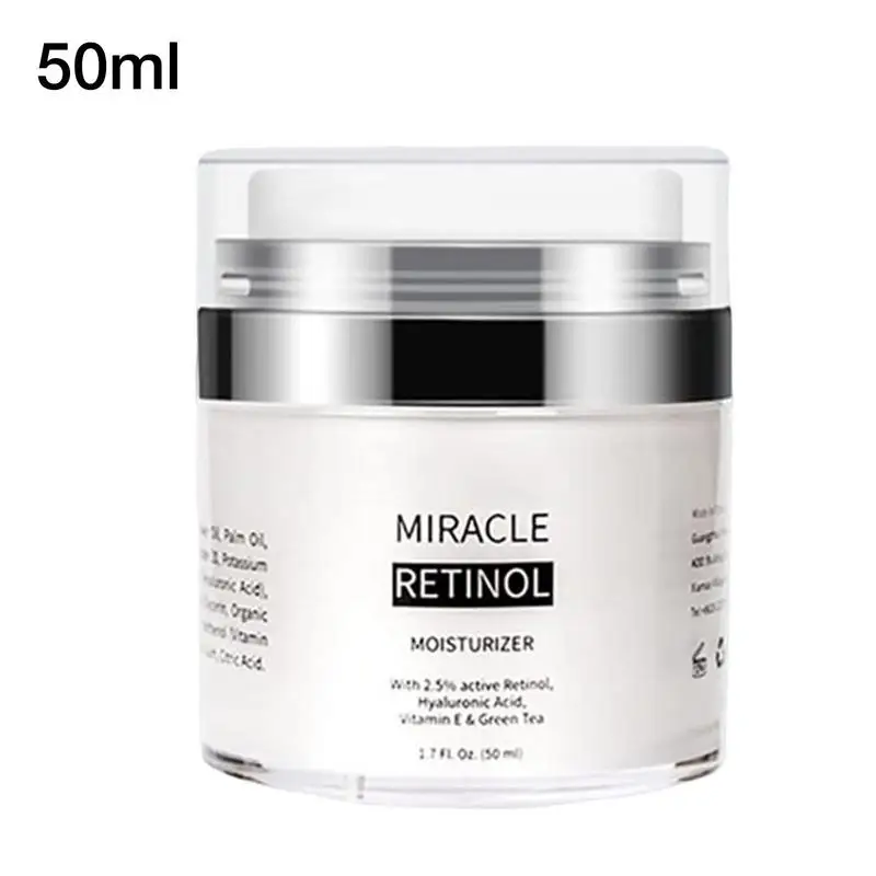 

50ml Retinol 2.5% Moisturizer Face Cream Hyaluronic Acid Anti-Aging Remove Wrinkle Vitamin E Collagen Whitening Cream