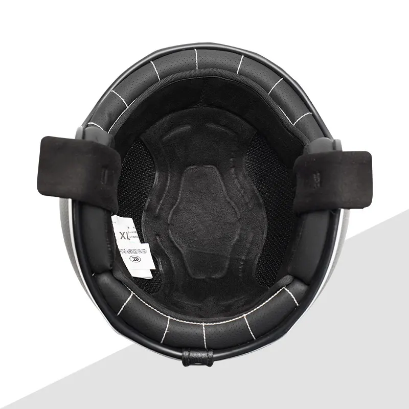 Женские и мужские кожаные шлемы ручной работы с открытым лицом мотоциклетные