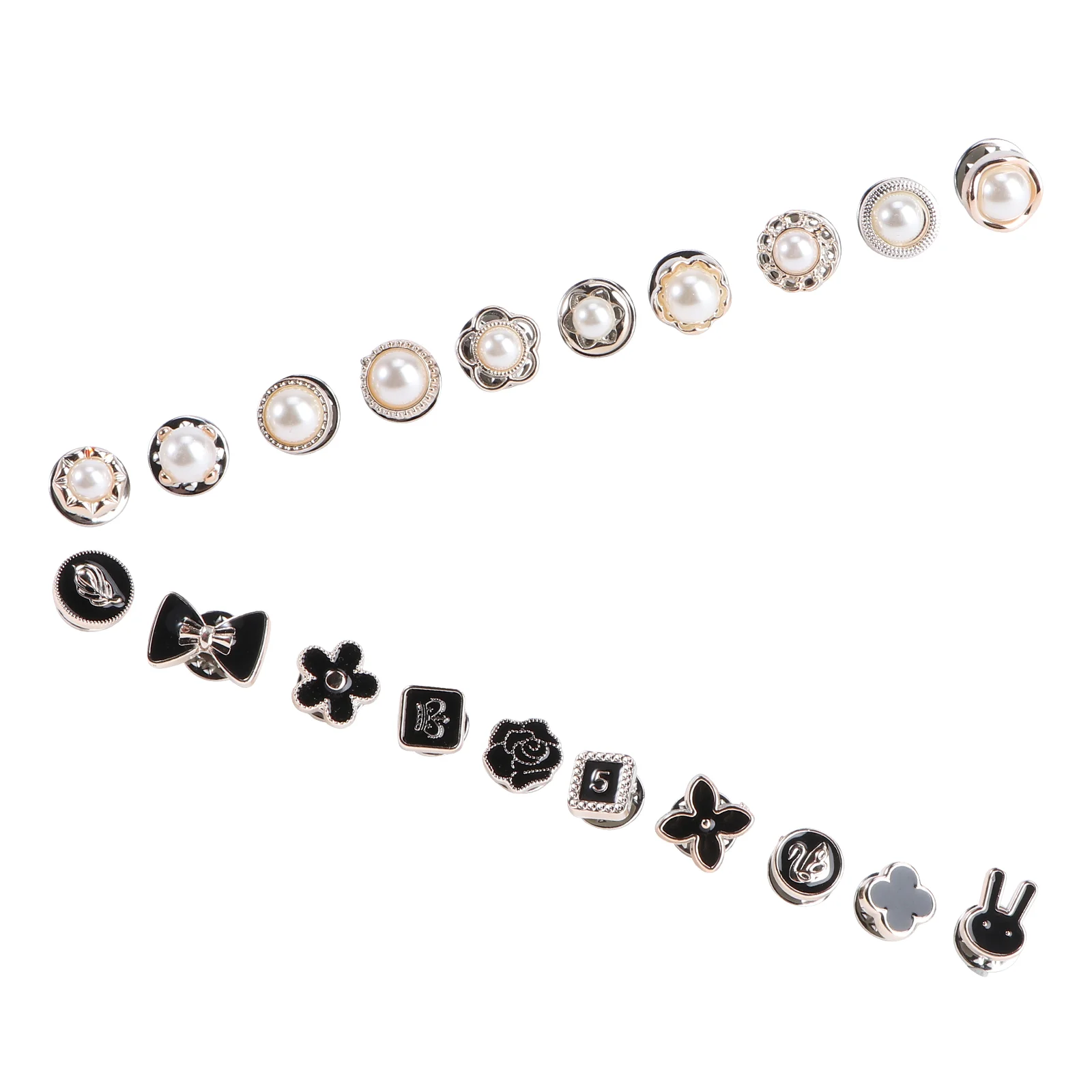 

Buttons Pearl Rhinestone Snap Resin Faux Jewelry Beads Sewing Flower Button Embellishments Making Flatback Decoration Wedding