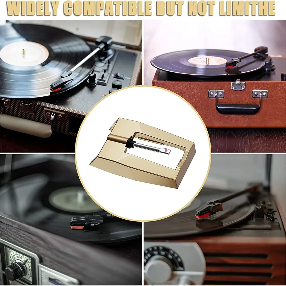 Фото Золотистая позолоченная сменная игла для проигрывателей Victrola / Crosley / ION / Jenson / Boytone / York Yorx №2