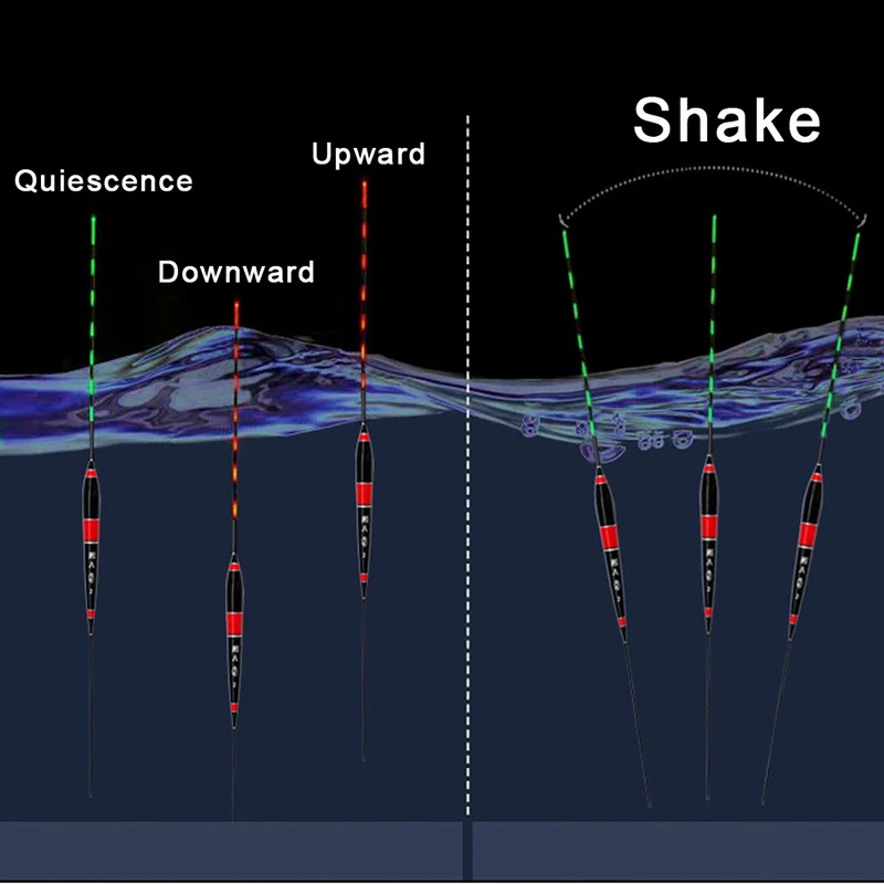 Умный светодиодный поплавок для рыбалки светящийся с автоматическим
