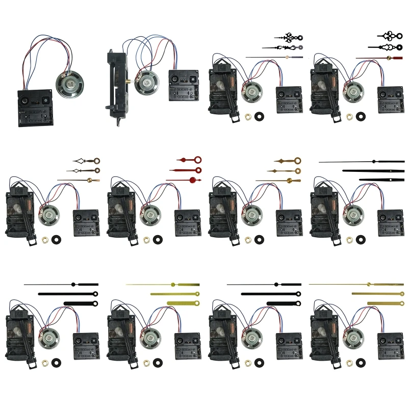 

1 Set Wall Clock Movement Kit Watch Repair Set Vintage Clock DIY Quartz Mechanism Pointers Music Box 17mm Shaft R9UF