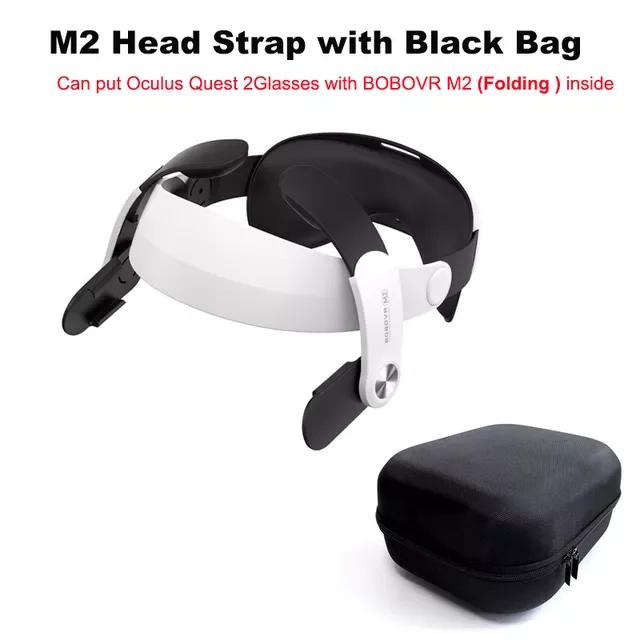 

M2 Adjustable For Oculus Quest2 Virtual Reality Halo Strap Large Capacity C2 Storge Box Improve Plate Breathable Leather