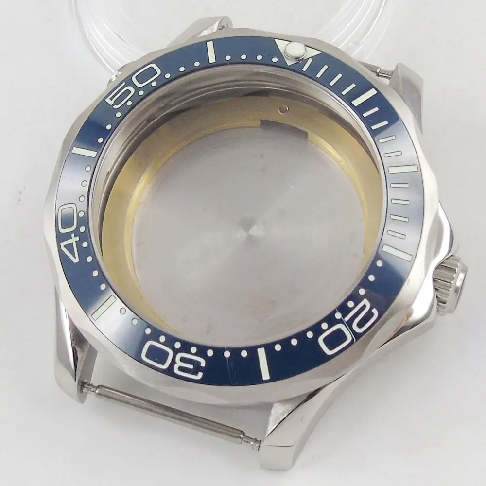 

41mm Fit for NH35A NH36 ETA MIYOTA 8215 Watch Case Transparent/Solid Case Back Sapphire Glass Rotaing Blue Insert Bezel