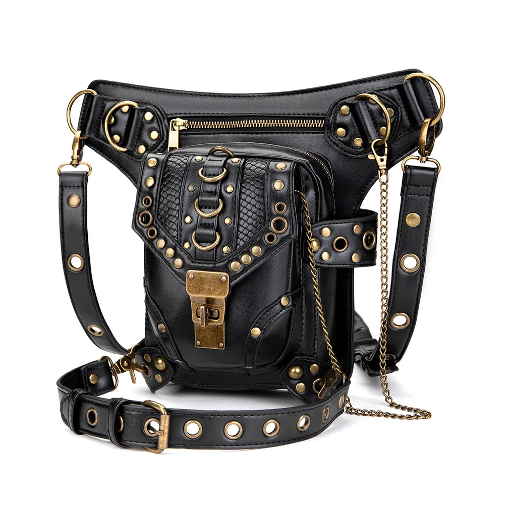 Women's One-Shoulder Cross-Body Chain Bag Women's Small Bag Steam Punk Vintage Locomotive Bag