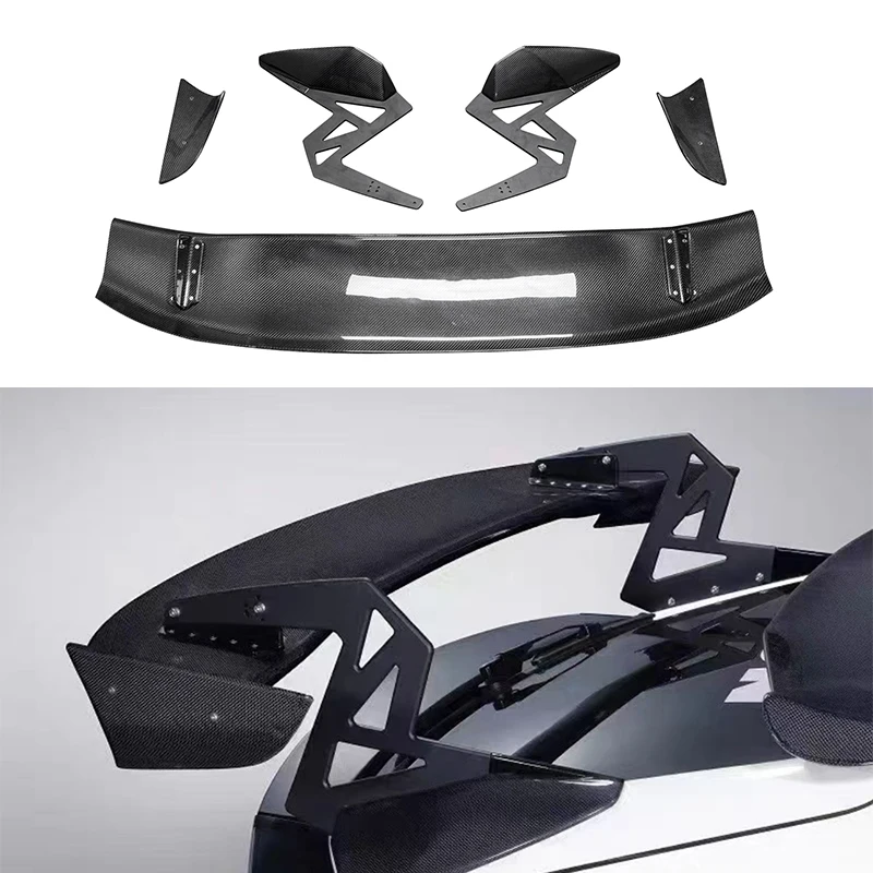 Фото Для Honda Civic FK7 FK8 Voltex Тип Задний спойлер из углеродного волокна Задний багажник Спойлер Wing GT Заднее крыло Автомобильные аксессуары Bodykits №1