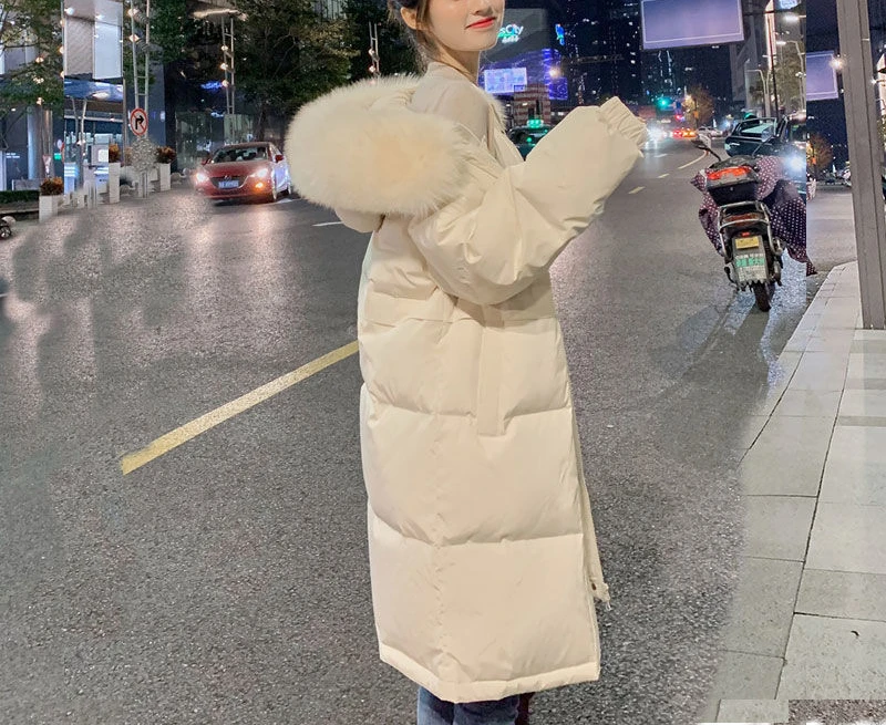 Winter Women Parkas 2022 New Down Cotton Jacket Women's Hooded Thickened Coats Fashion Korean Long Sleeve Jacket Loose Overcoat