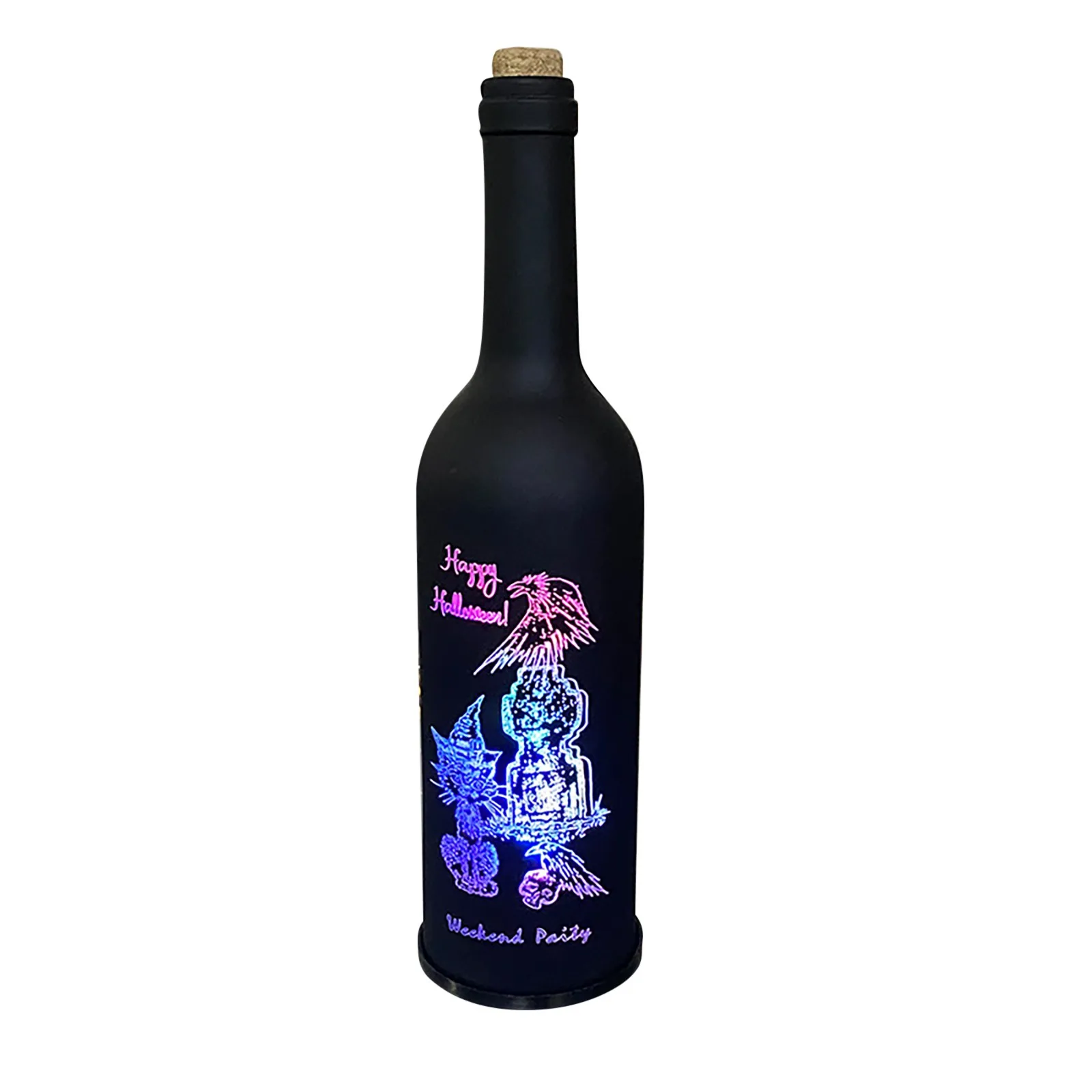 

Коробка для сока гуава, украшения для Хэллоуина, украшения для Хэллоуина, Светильники для винных бутылок, светодиодные стеклянные светильн...