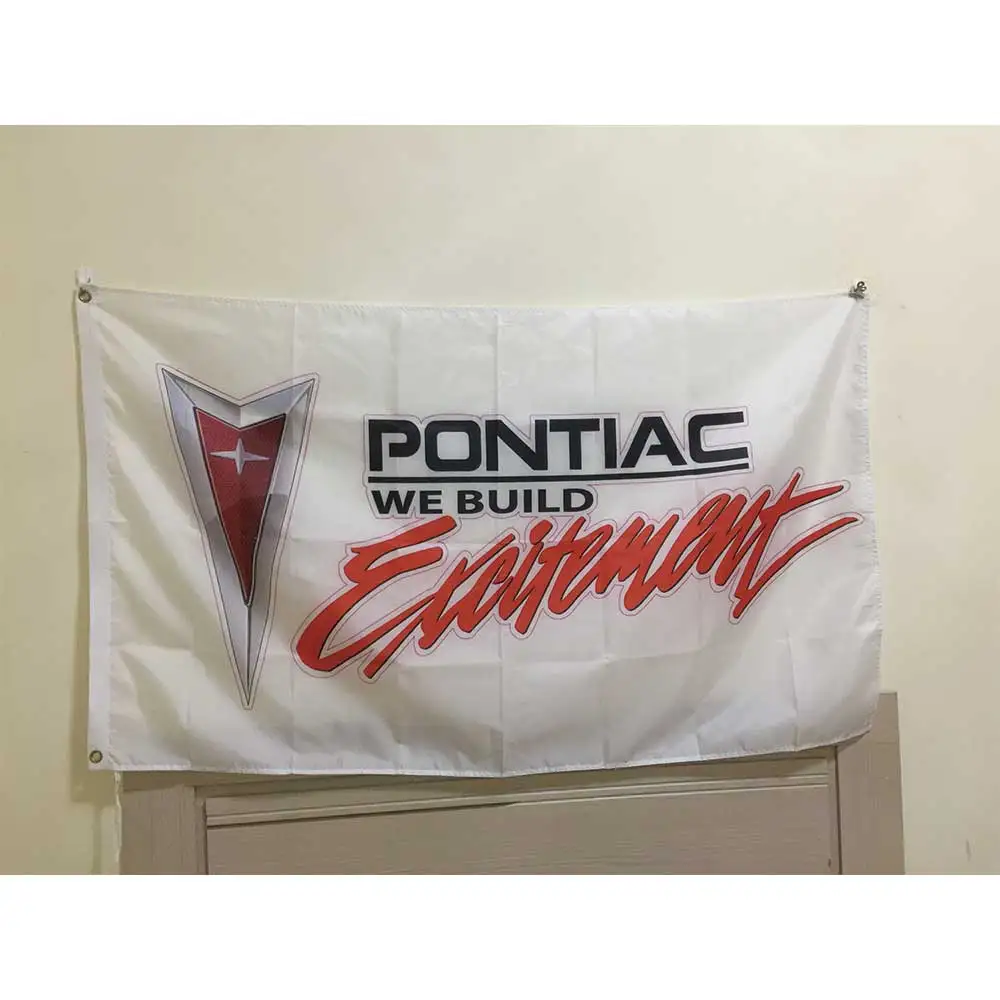 

3 × 5 feet Pontiac flag, racing poster printed polyester