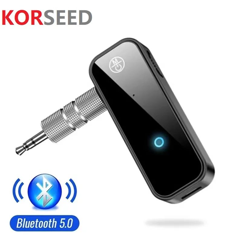 

KORSEED Bluetooth Adapter 5.0 2-in-1 Transmitter Receiver Audio AUX 3.5mm Jack Dongle for Car,TV Audio, Projector, PC, Headphon