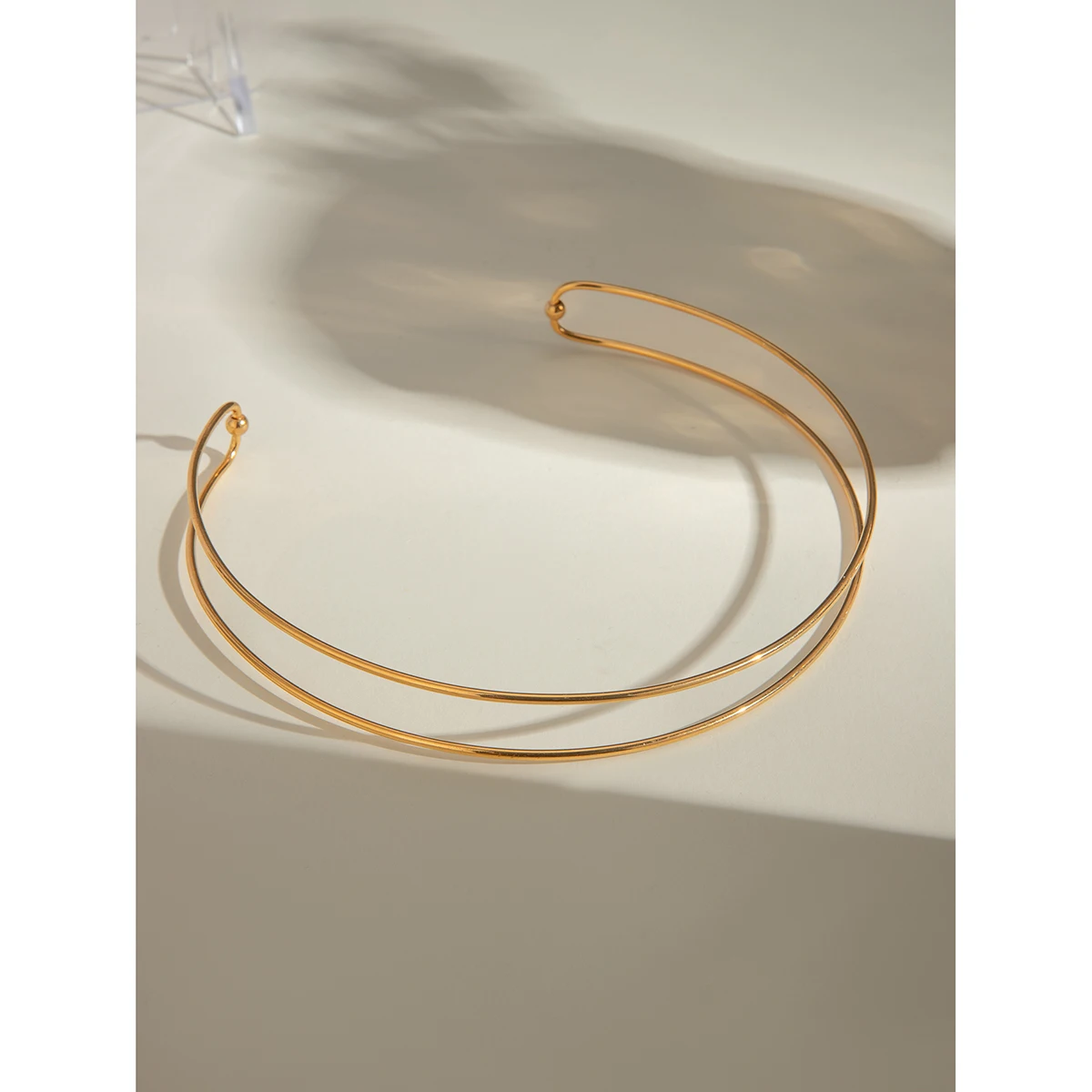 Очаровательное минималистичное двойное ожерелье из нержавеющей стали чокер для