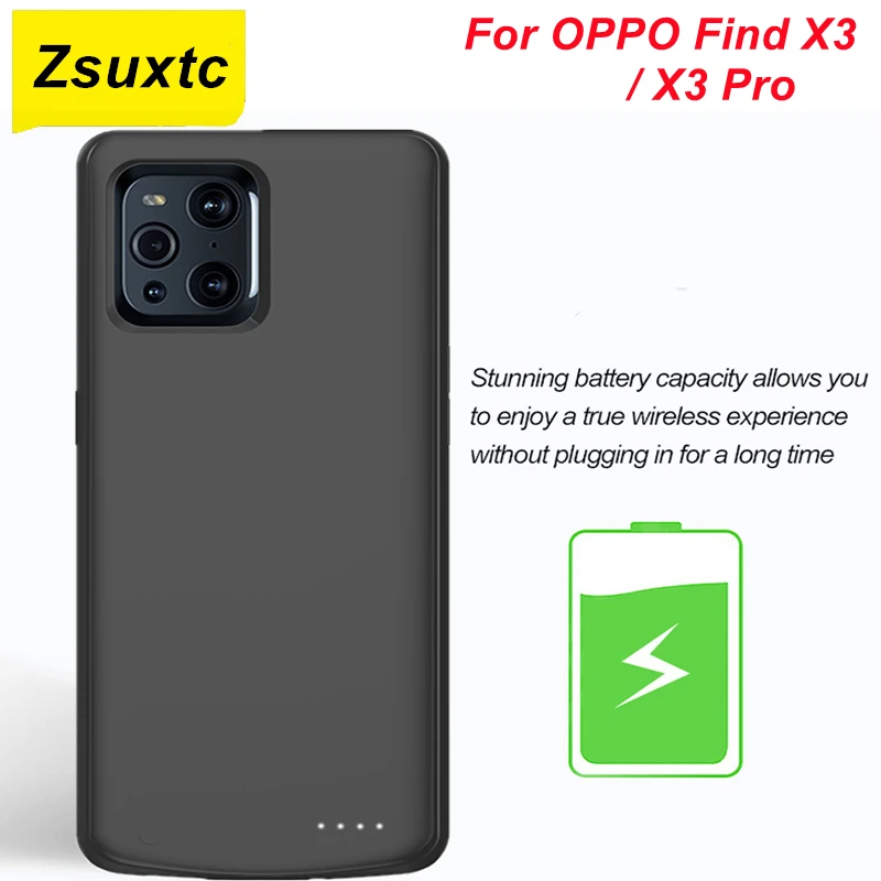 

6800Mah Battery Charger Case For OPPO Find X3 Pro Phone Bag Cover X3 Pro Power Bank For OPPO Find X3 Pro Battery Case Cases