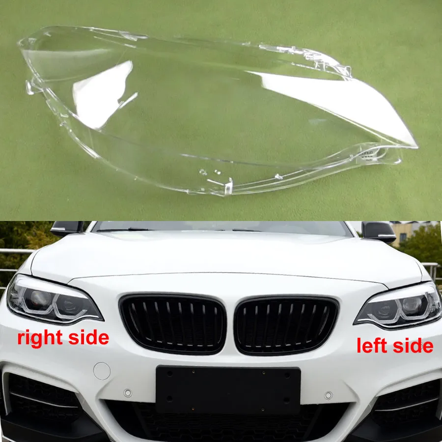 For BMW F22 M2 2 series Coupe 2014-2020 Headlamp Housing Transparent Lampshade Headlight Shell Lens Lamp Cover Plexiglass