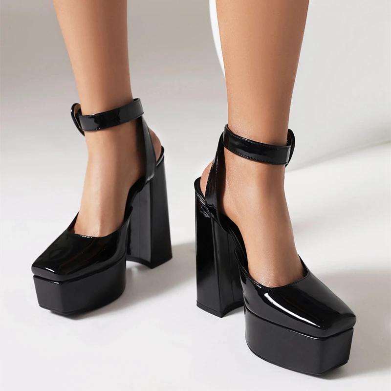 Сексуальные сандалии на платформе женская летняя обувь 2023 модные черно-белые