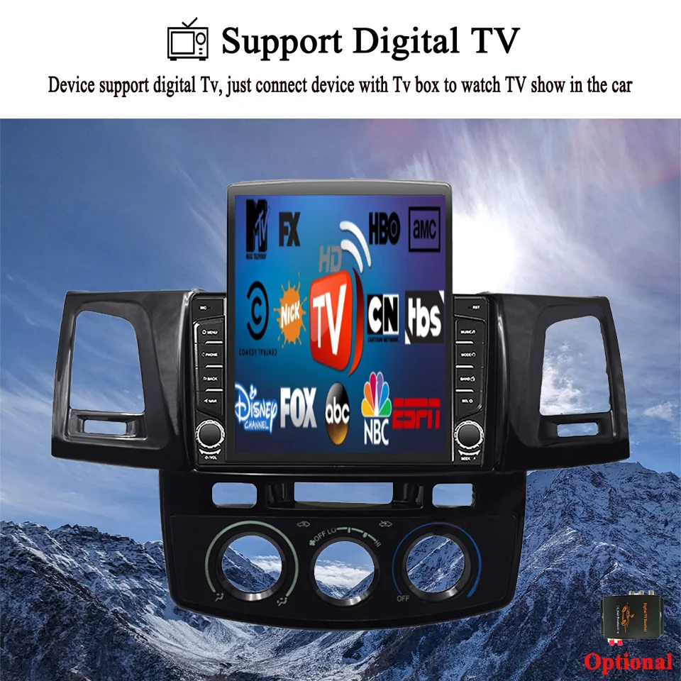 Фото Авторадио DVD-кассета для Toyota Fortuner Hilux 2005 2007 2009 2011 2014, автомобильное радио FM AM, аудио, видео, A/V, планшет, 4G Lte WiFi №5