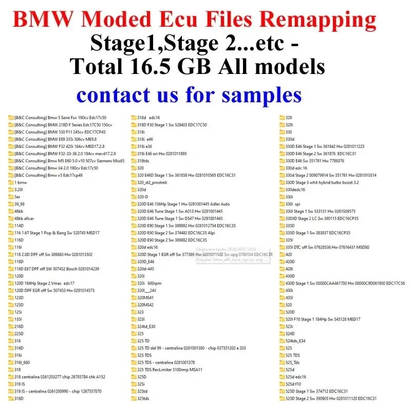 Фото Новейшие модированные файлы ЭБУ B.M.W 1980-2020 гг., выступление на сцене, сцена 2... и т. д., всего 16,5 ГБ, все модели №2
