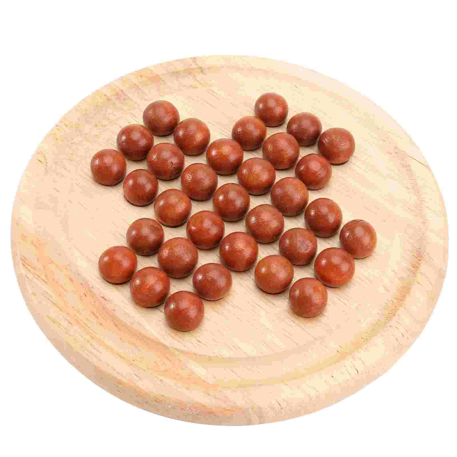

Wood Board Chess Solitaire Marble Game Kids Educational Toys Wooden Noble Traditional Party