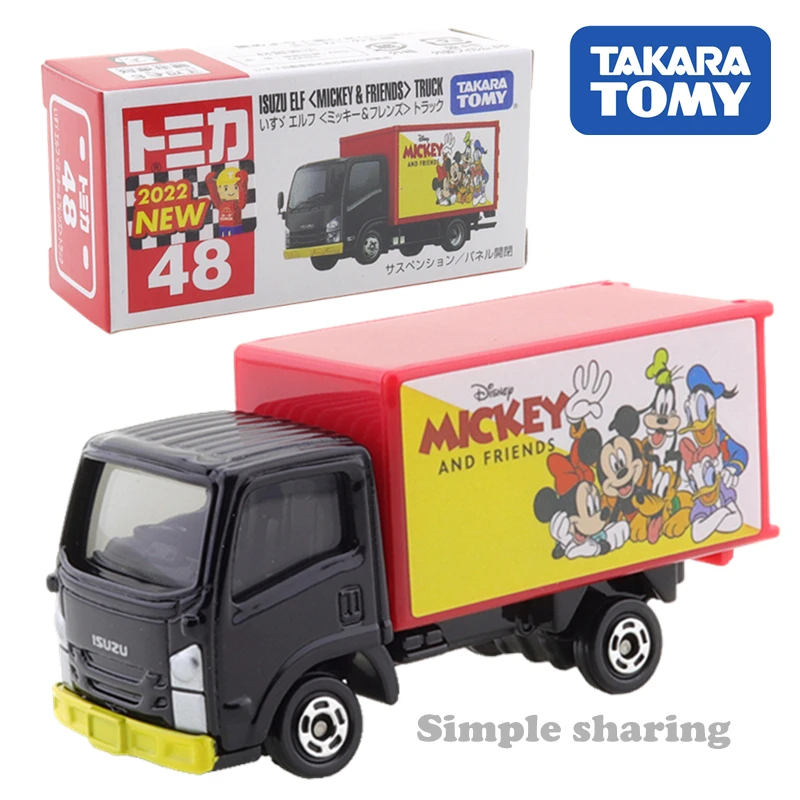 

Takara Tomy No.48 Isuzu Elf Микки и друзья грузовик автомобиль Детский брикет литая металлическая машинка