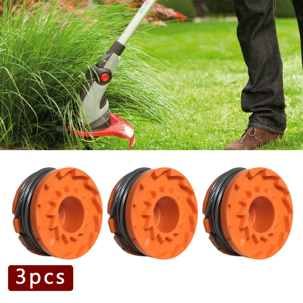 

3x Spool & Twin Line For TT1549GTM Strimmer Grass Cutter Edge Trimmer Replacement Lawnmower Brushcutter Spools Lines Gardening