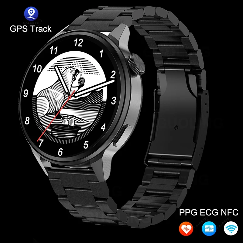 

2022 Смарт-часы с NFC, мужские спортивные часы с GPS-треком, женские часы с беспроводной зарядкой, пользовательский циферблат, пульсометр, ЭКГ, См...