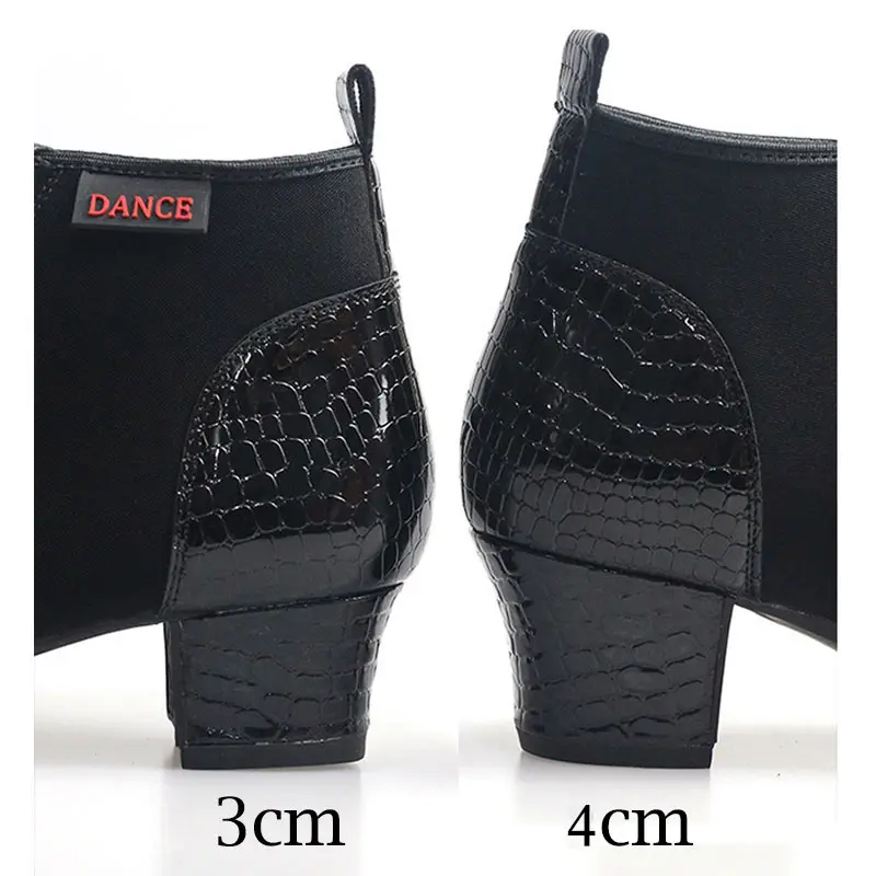 Women Jazz Latin Dance Boots Salsa Ballroom Dancing Shoes 3cm 5cm Female High Heels High Top Outdoor Ladies Woman Dance Sneakers
