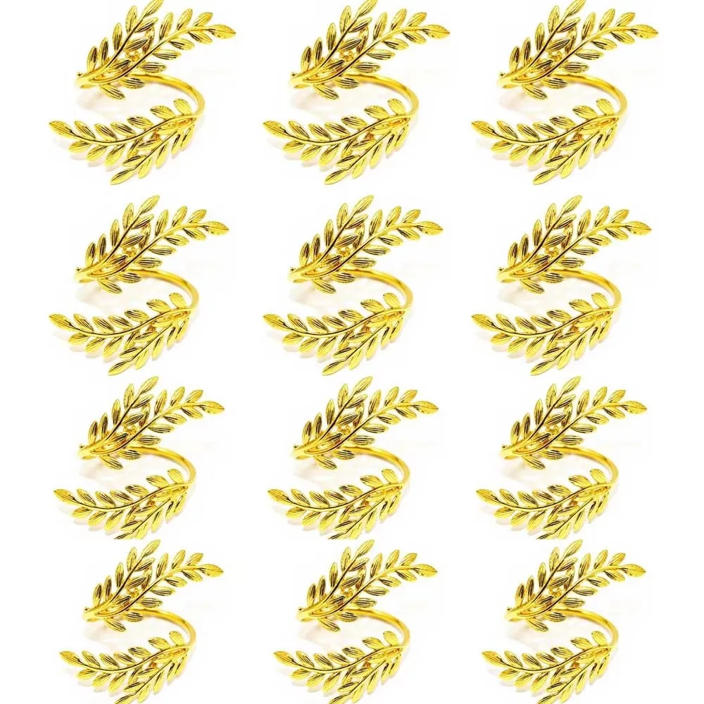 

Металлические кольца для салфеток с пшеницей, набор из 12 штук