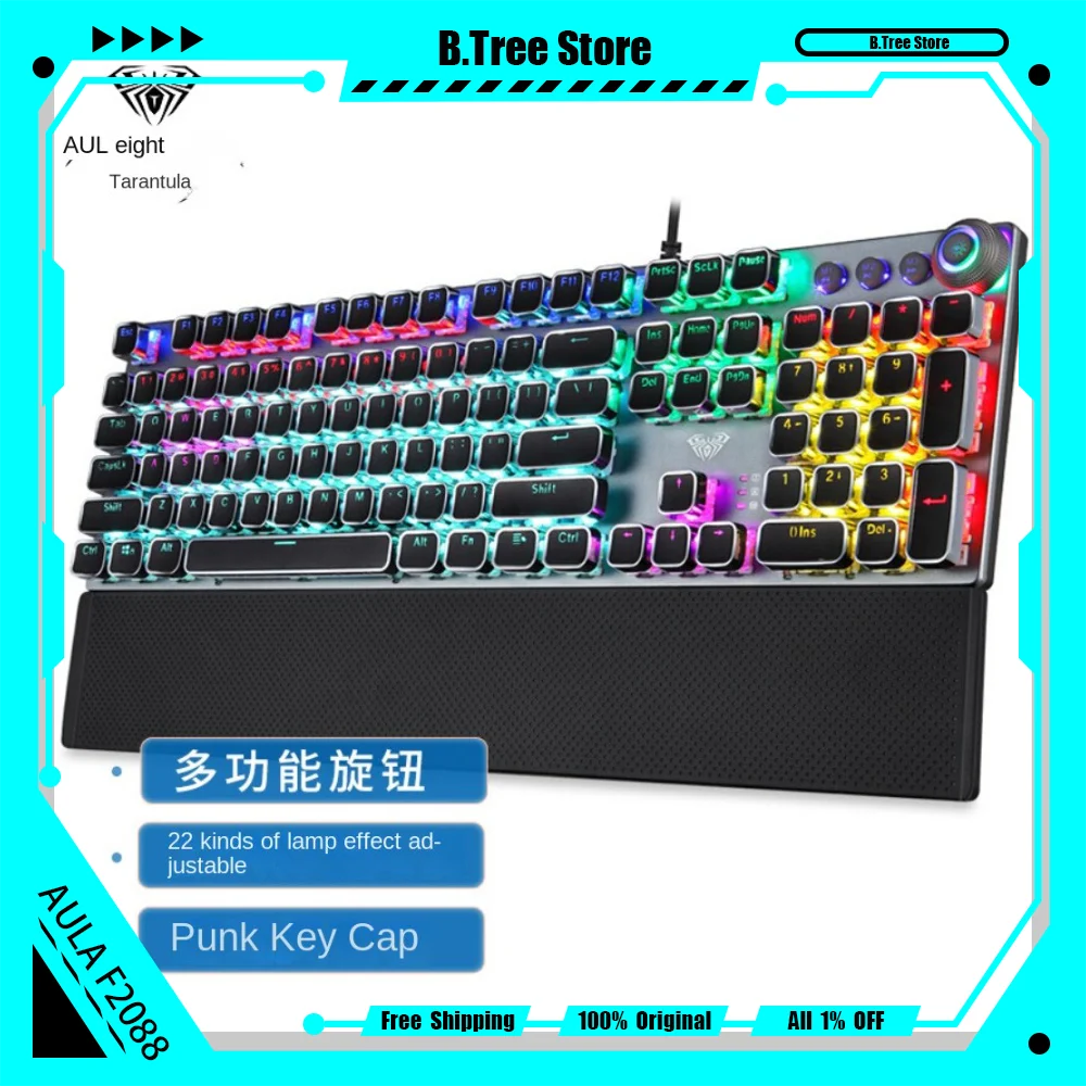 Механическая клавиатура в стиле панк AULA F2088 | AliExpress