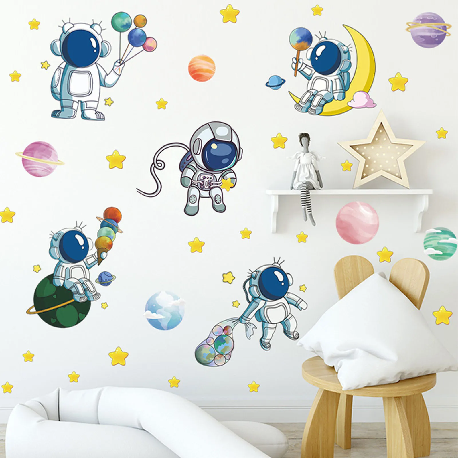 Очаровательный наклейка на стену с воздушным шариком кролика медведь цветок панда любит бамбук играющий спальня гостиная крыльцо домашнее украшение.