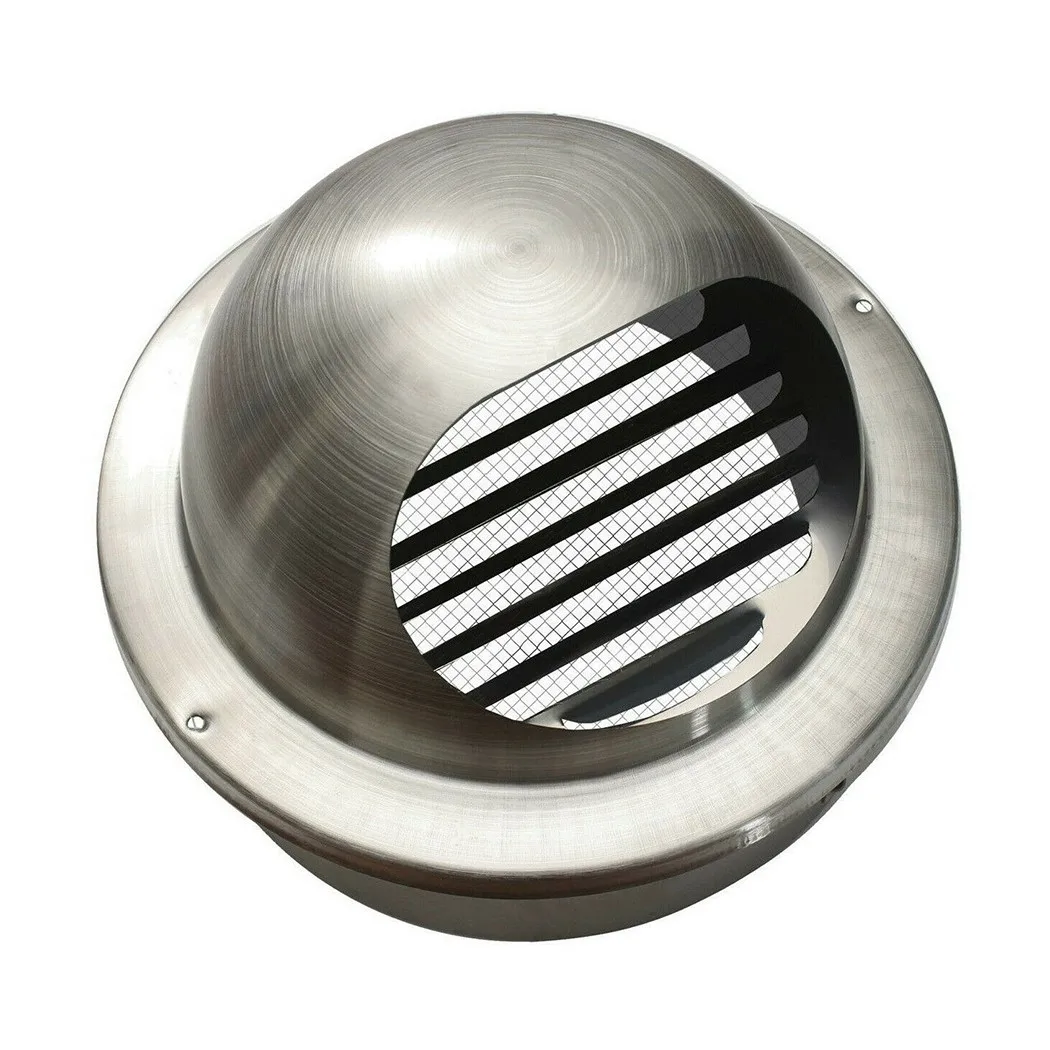 

Air Vent Grille Stainless Steel Silver Kitchen Outlet Fans Round Vent 70mm/80mm/100mm/150mm For Electric Dryer Bathroom Brushed
